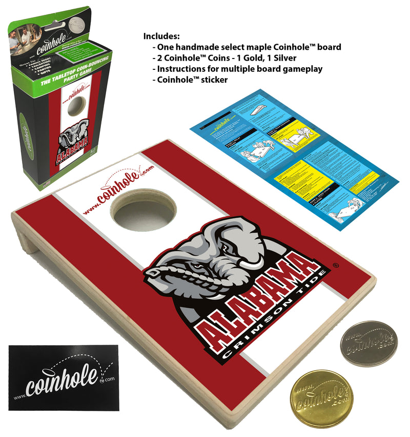 Alabama Crimson Tide Mascot Coinhole® Single Board