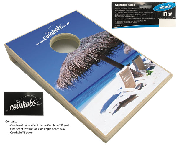 Beach Scene Coinhole® Single Board - ★★★★★