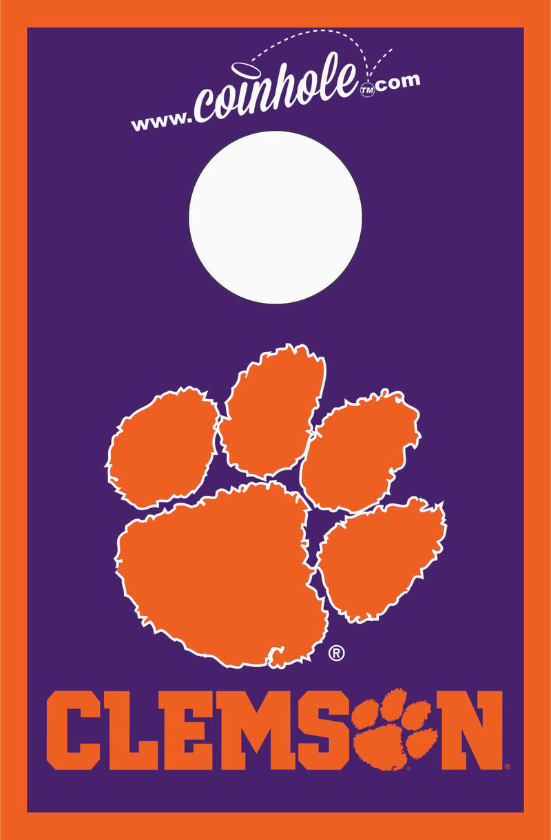 Clemson University Coinhole® Full Game Set - ★★★★★