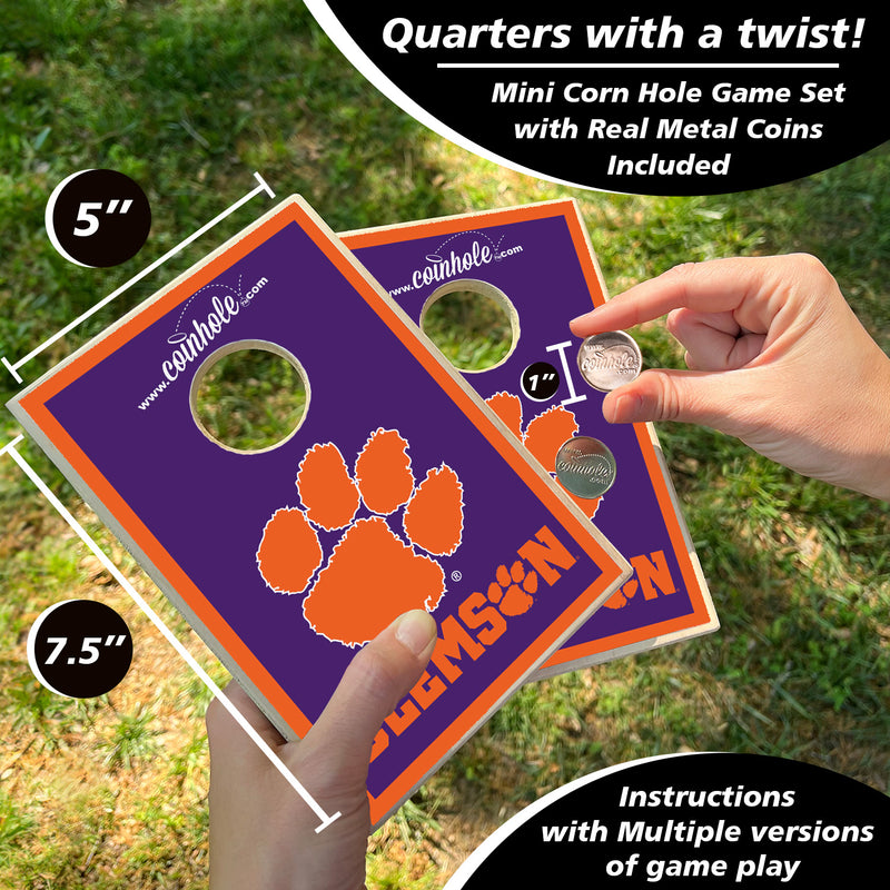 Clemson University Coinhole® Full Game Set - ★★★★★