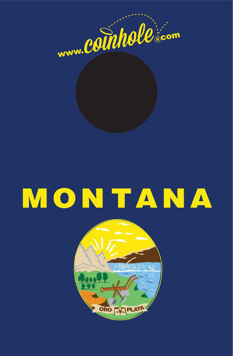 Montana State Flag Coinhole® Game Set