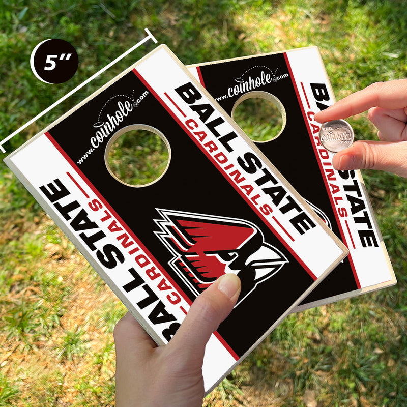 Ball State Cardinals Coinhole® Full Game Set