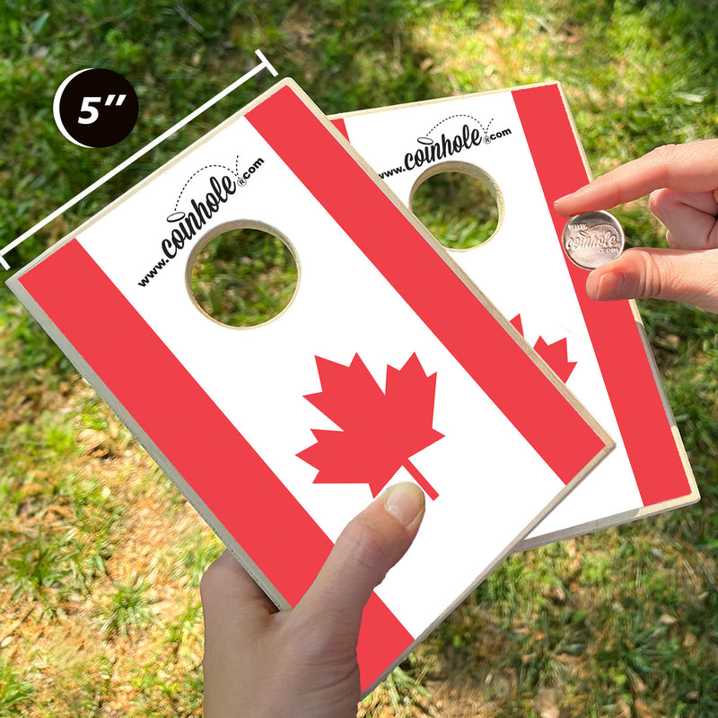 Canada Flag Coinhole® Tabletop Game Set