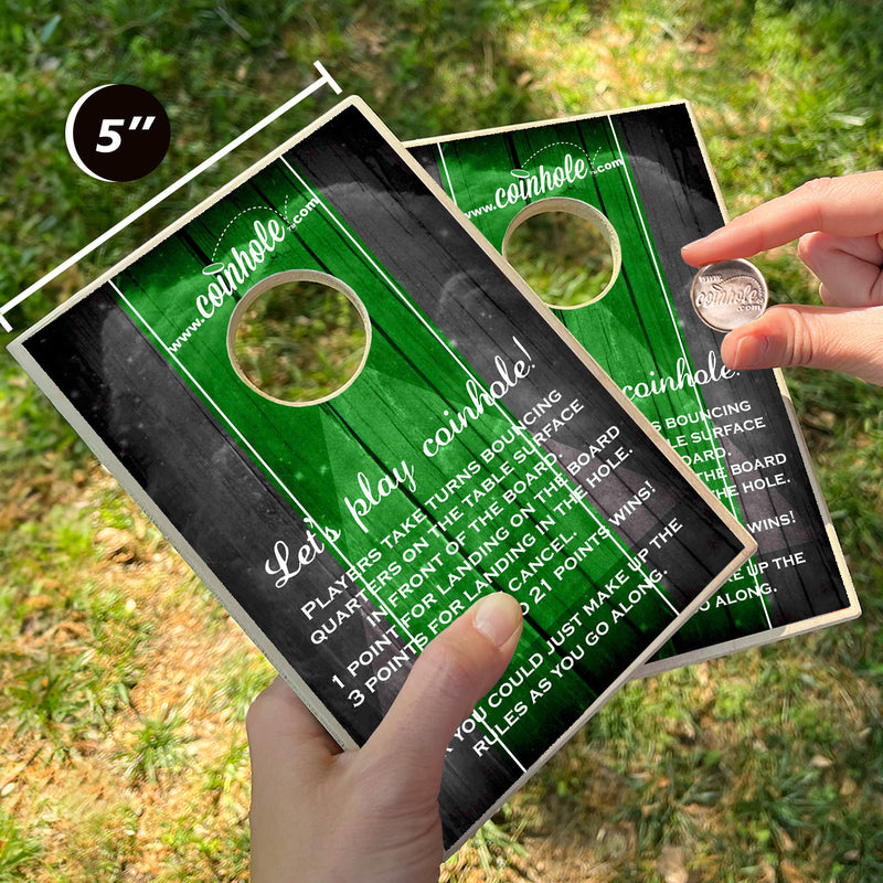 Green and Black Official Coinhole® Full Game Set - ★★★★★