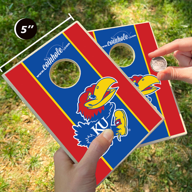 Kansas University Coinhole® Tabletop Game Set