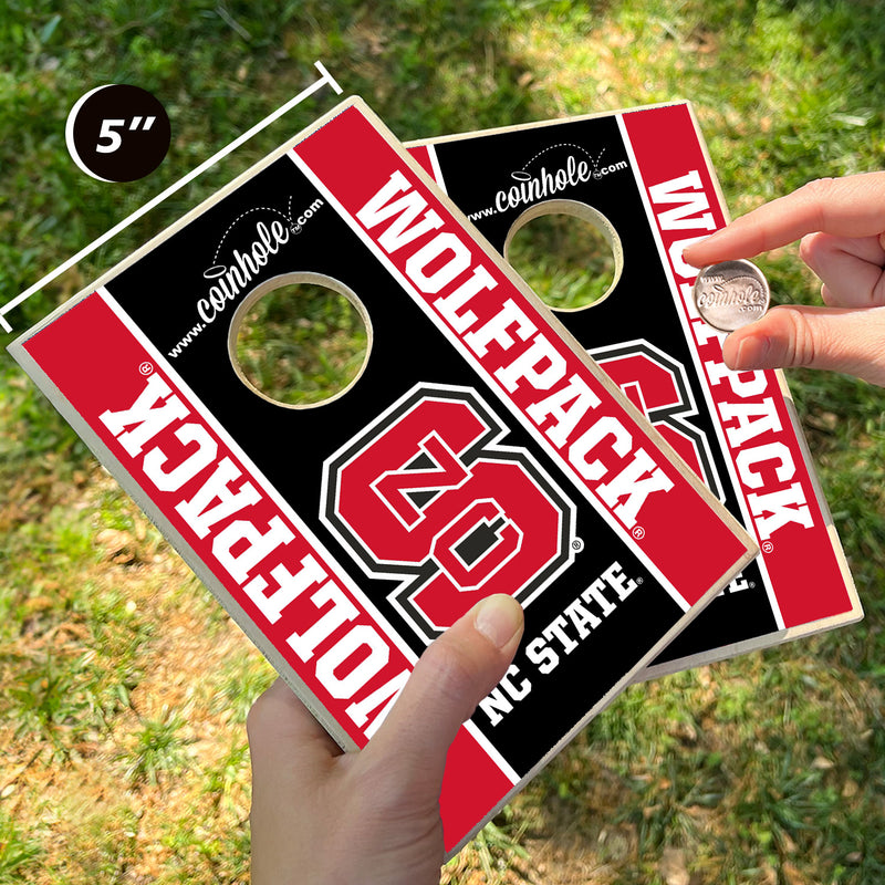 NC State S Black Coinhole® Tabletop Game Set