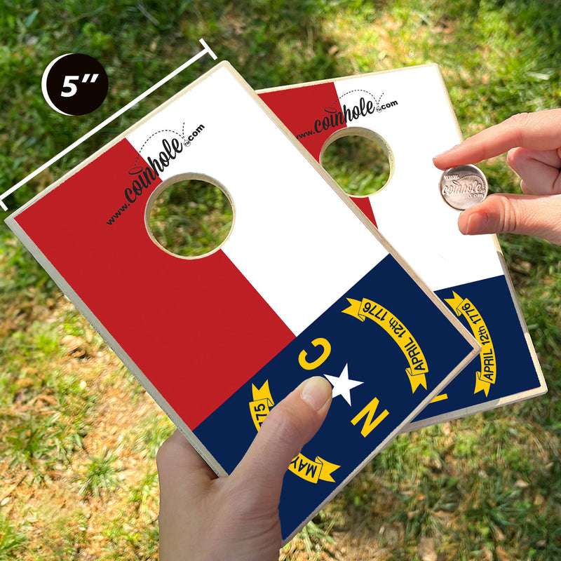 North Carolina State Flag Coinhole® Game Set