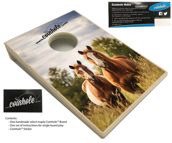 Horses Coinhole® Single Board