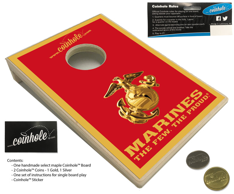 Marines Red and Gold Coinhole® Single Board