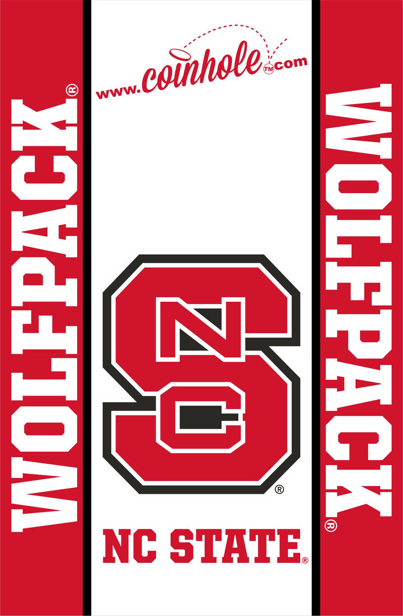 NC State Wolfpack S White Coinhole® Tabletop Game Set