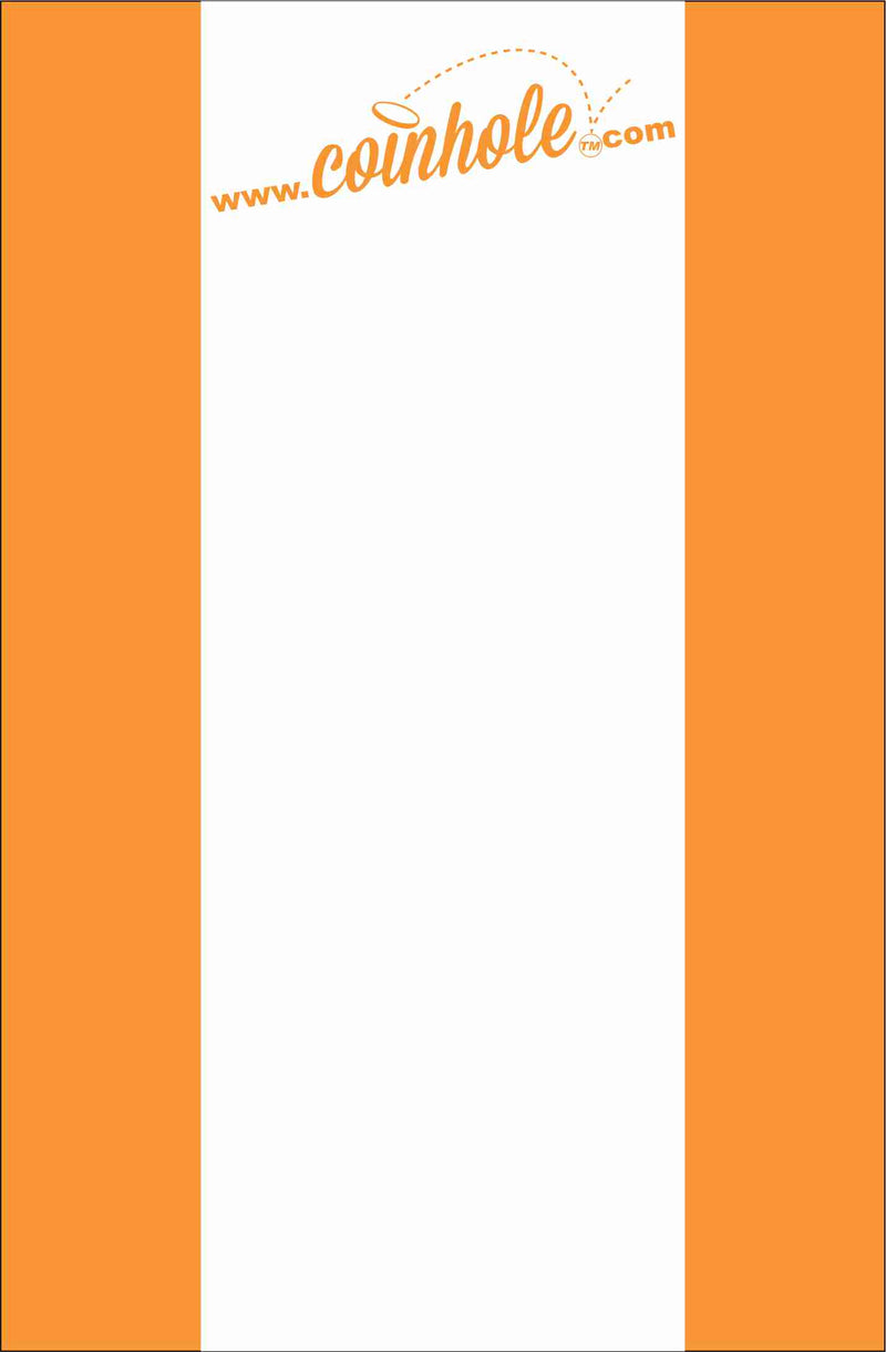 Orange and White Coinhole® Single Board