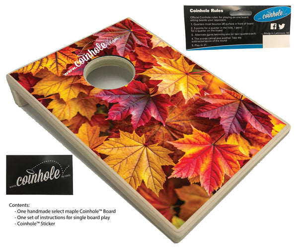 Fall Leaves Coinhole® Single Board