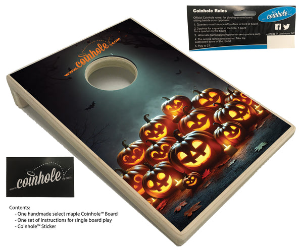 Jack-O-Lantern Coinhole® Single Board