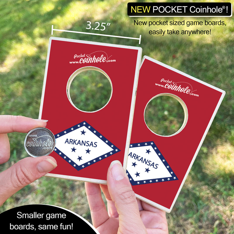 Arkansas State Flag POCKET Coinhole®