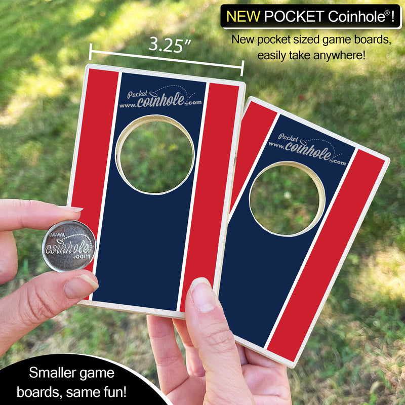 Blue and Red Football Party POCKET Coinhole®