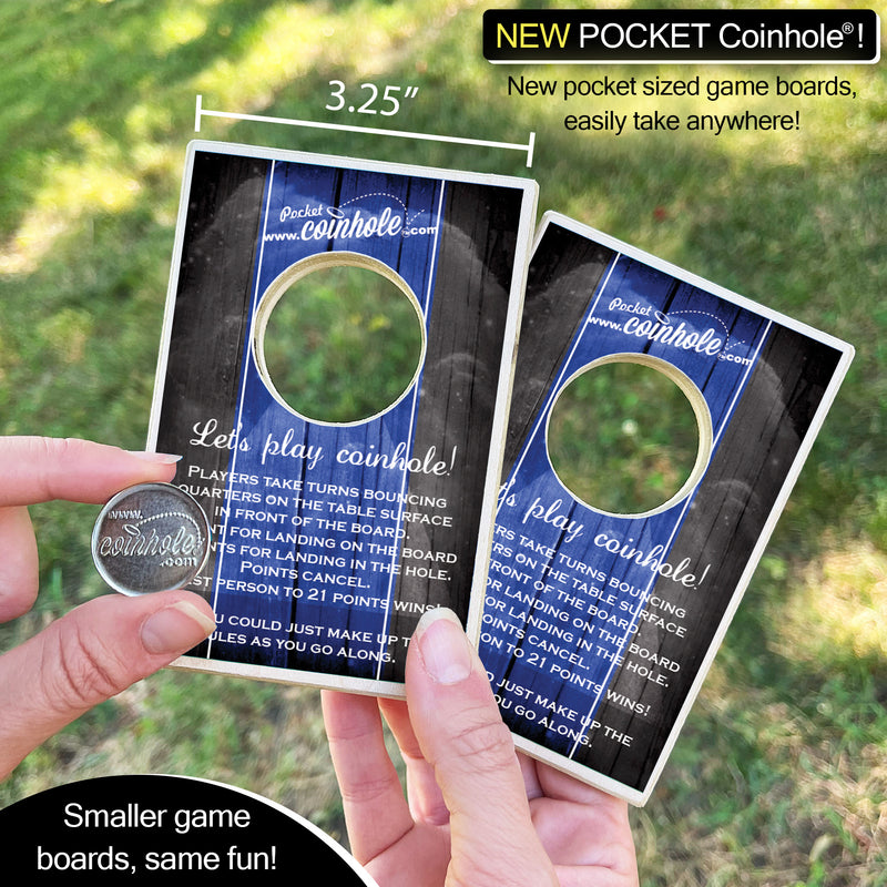 Blue and Black Official POCKET Coinhole®