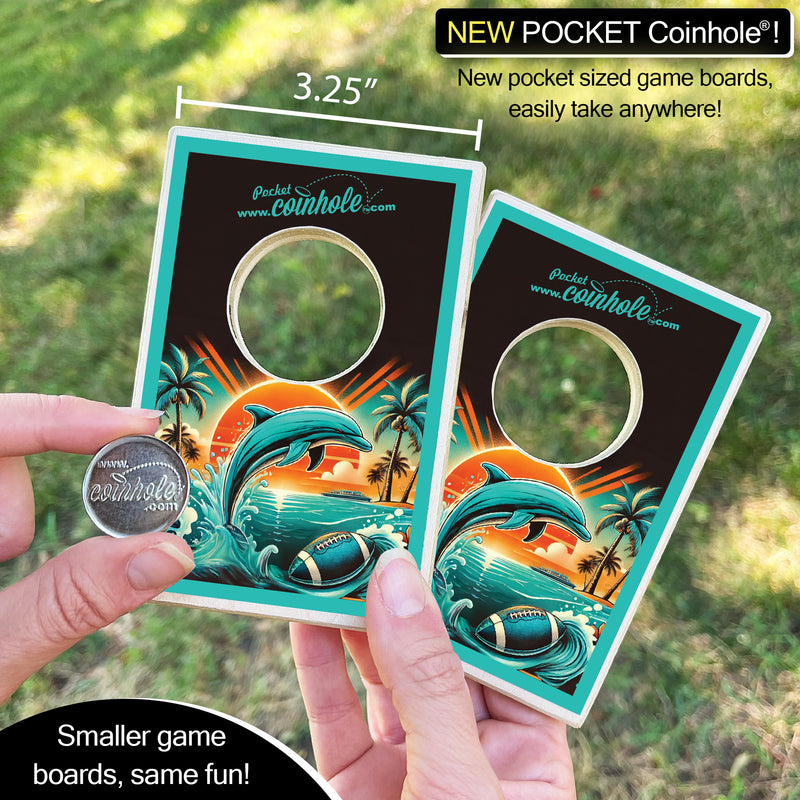 Dolphin Football POCKET Coinhole®