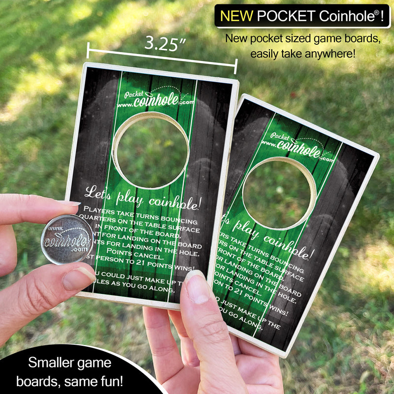 Green and Black Official POCKET Coinhole®