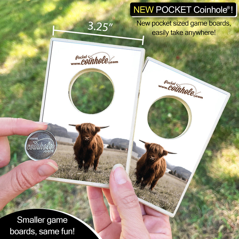 Highland Cow POCKET Coinhole®