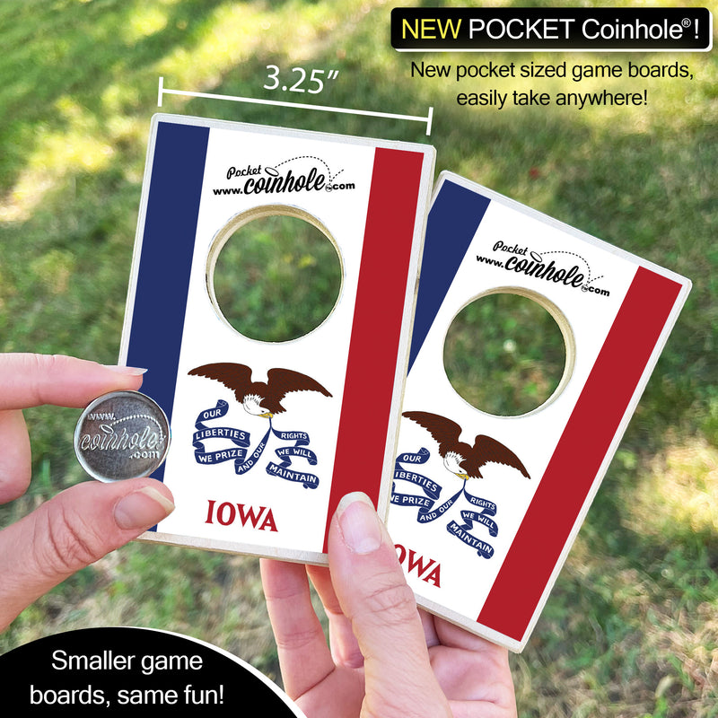 Iowa State Flag POCKET Coinhole®