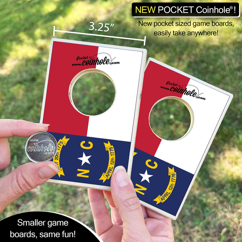 North Carolina State Flag POCKET Coinhole®