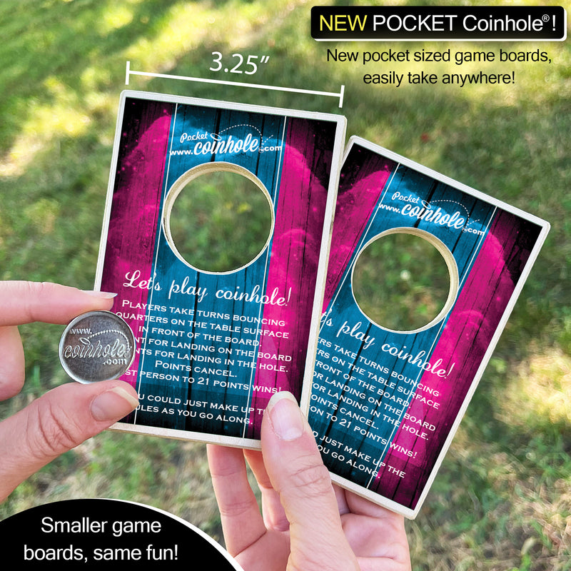 Blue and Pink Official POCKET Coinhole®