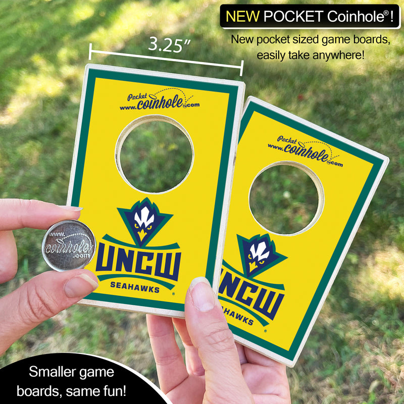 University of North Carolina Wilmington Yellow POCKET Coinhole®