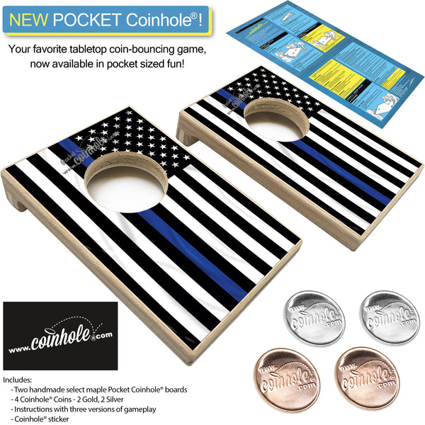 Thin Blue Line Police POCKET Coinhole­®