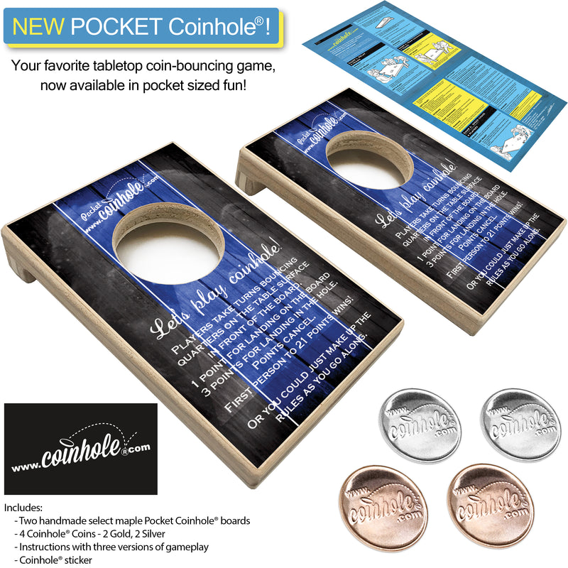 Blue and Black Official POCKET Coinhole®