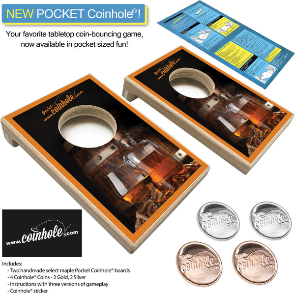 Bourbon/Whiskey Drinker POCKET Coinhole®