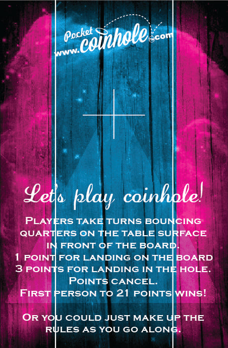 Blue and Pink Official POCKET Coinhole®