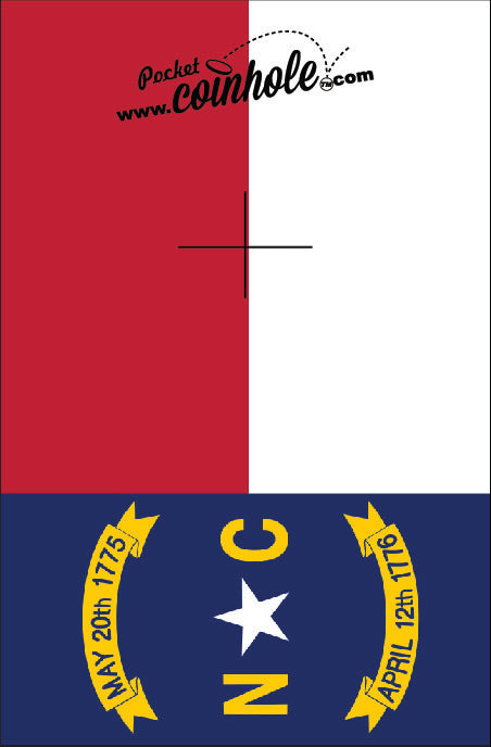 North Carolina State Flag POCKET Coinhole®