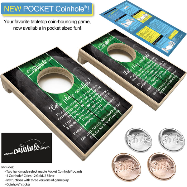 Green and Black Official POCKET Coinhole®