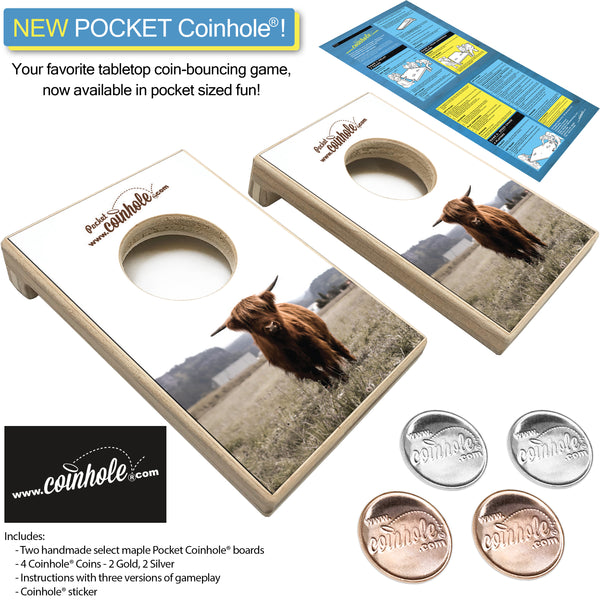 Highland Cow POCKET Coinhole®