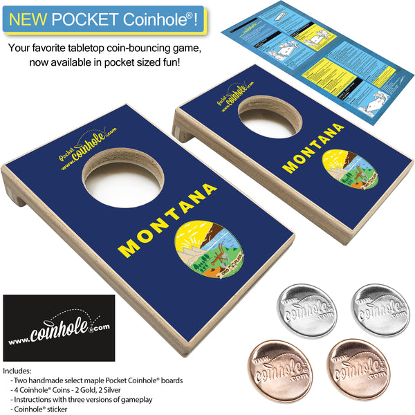 Montana State Flag POCKET Coinhole®