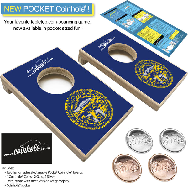 Nebraska State Flag POCKET Coinhole®