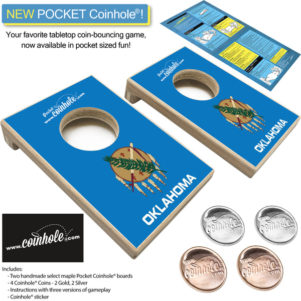 Oklahoma State Flag POCKET Coinhole®