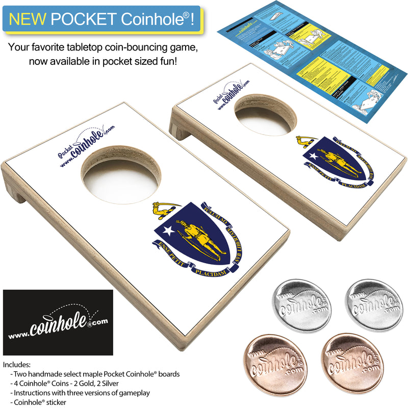 Massachusetts State Flag POCKET Coinhole®