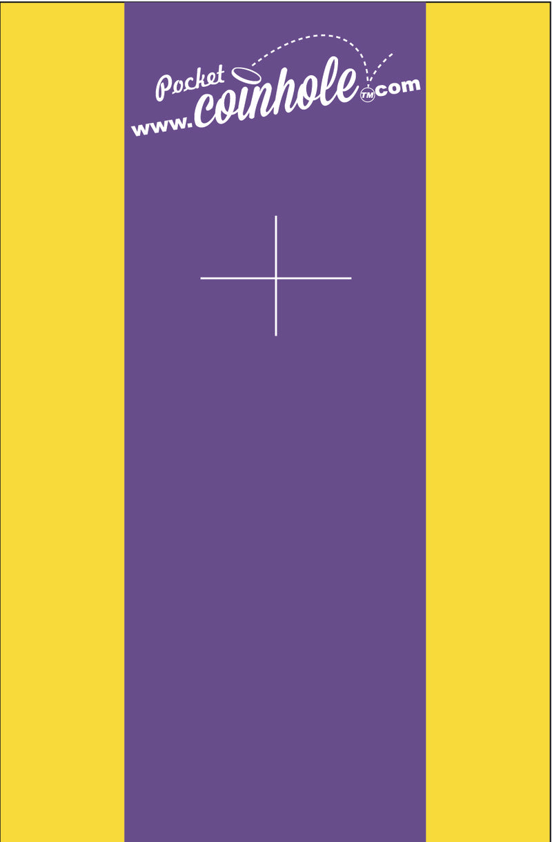 Yellow and Purple Stripe POCKET Coinhole®