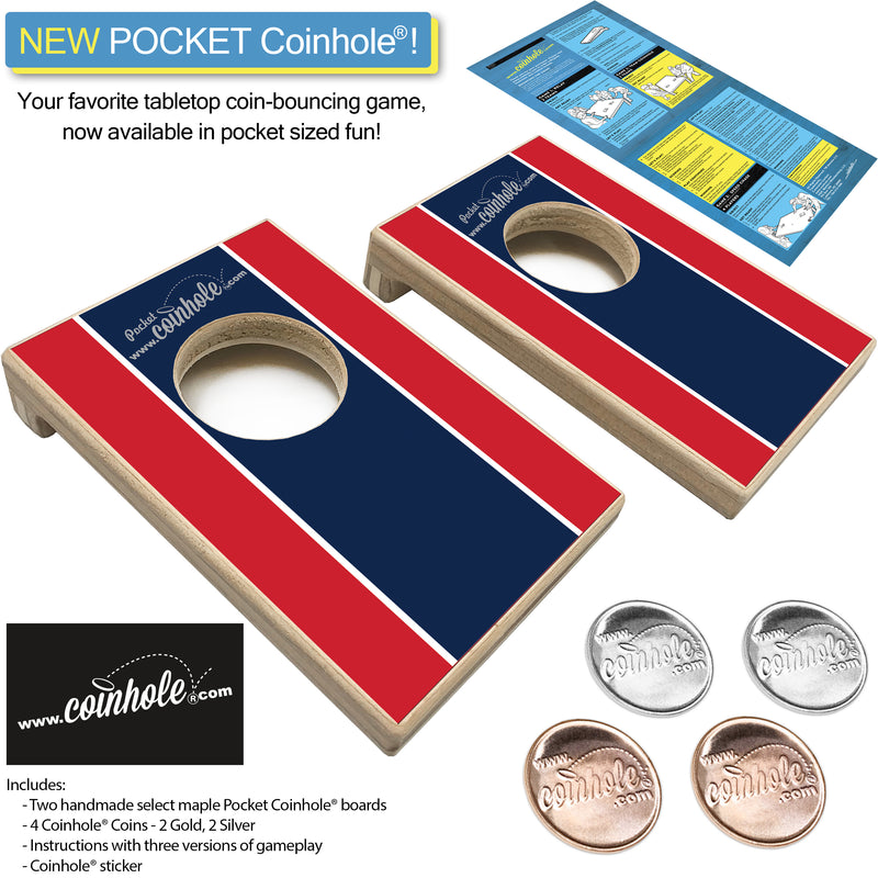 Blue and Red Football Party POCKET Coinhole®