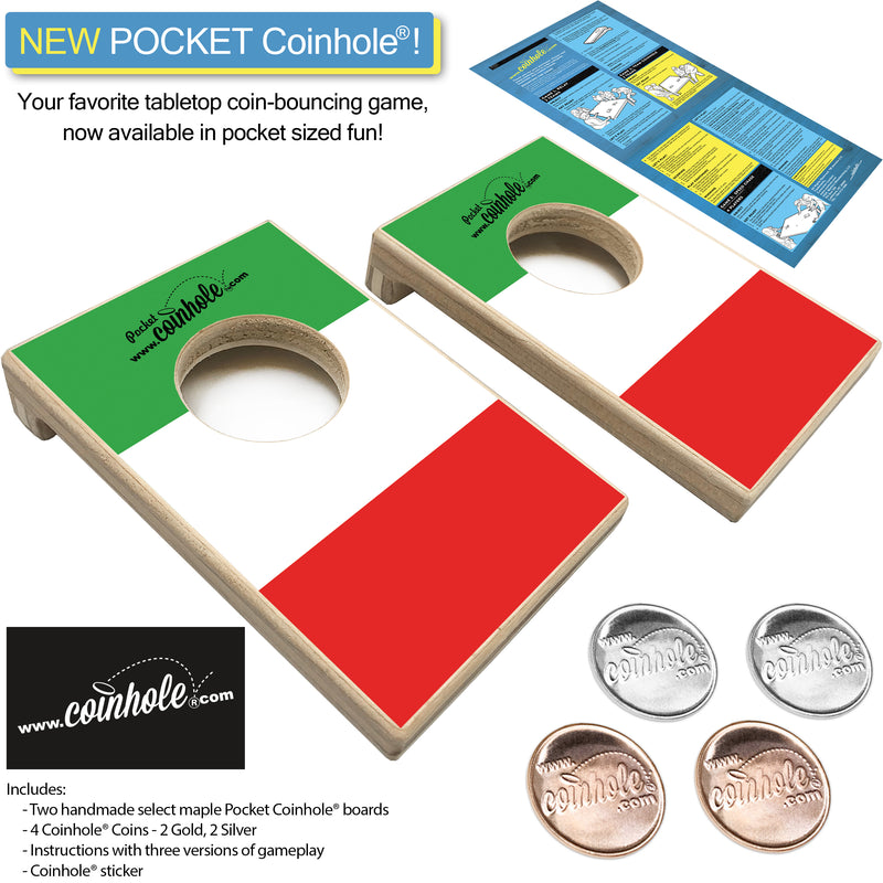 Italy Flag POCKET Coinhole®