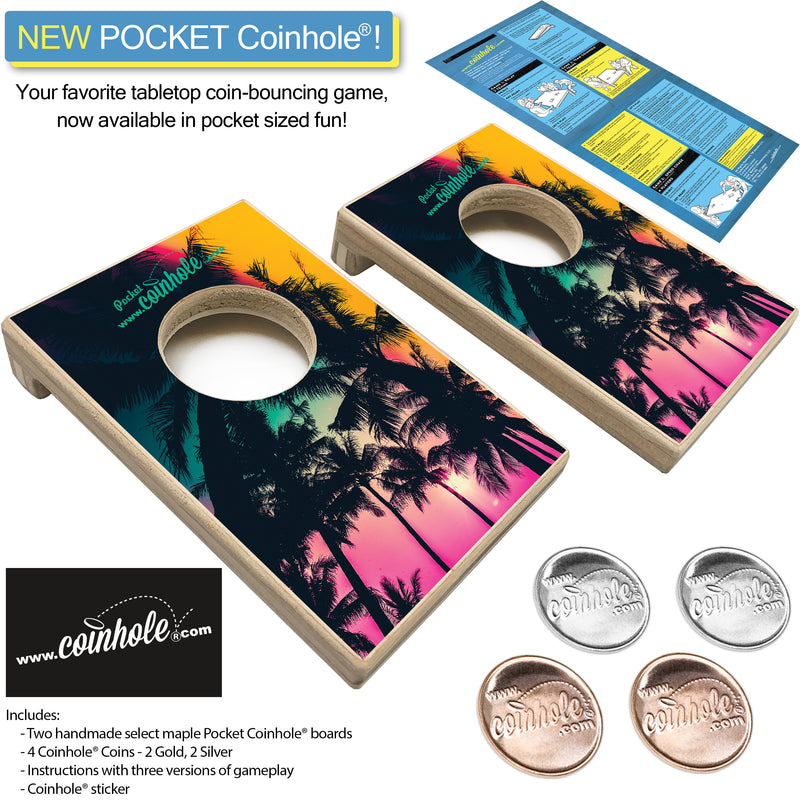 Rainbow Palm Tree POCKET Coinhole®