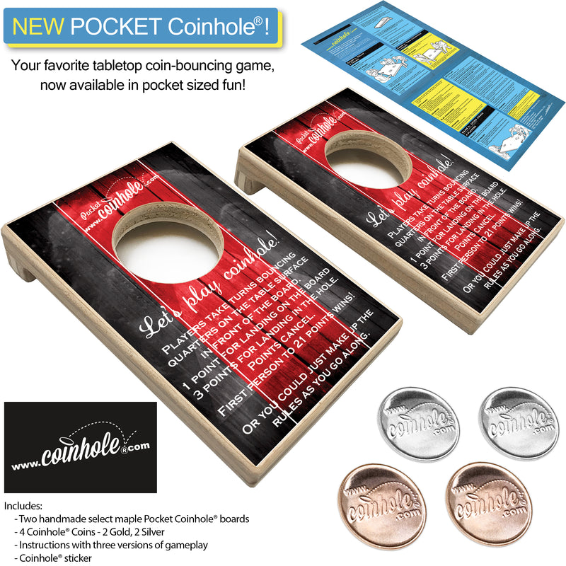 Red And Black Official POCKET Coinhole®