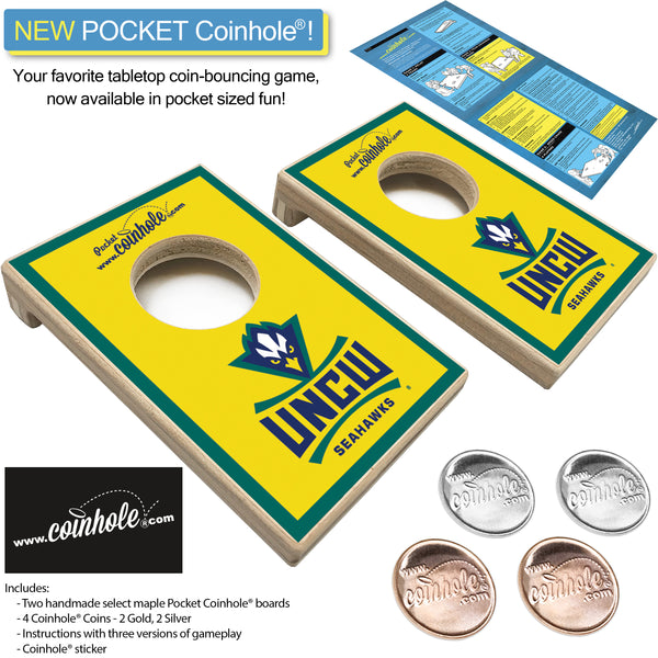 University of North Carolina Wilmington Yellow POCKET Coinhole®