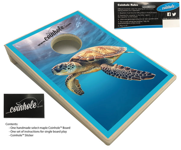 Sea Turtle Coinhole® Single Board - ★★★★★