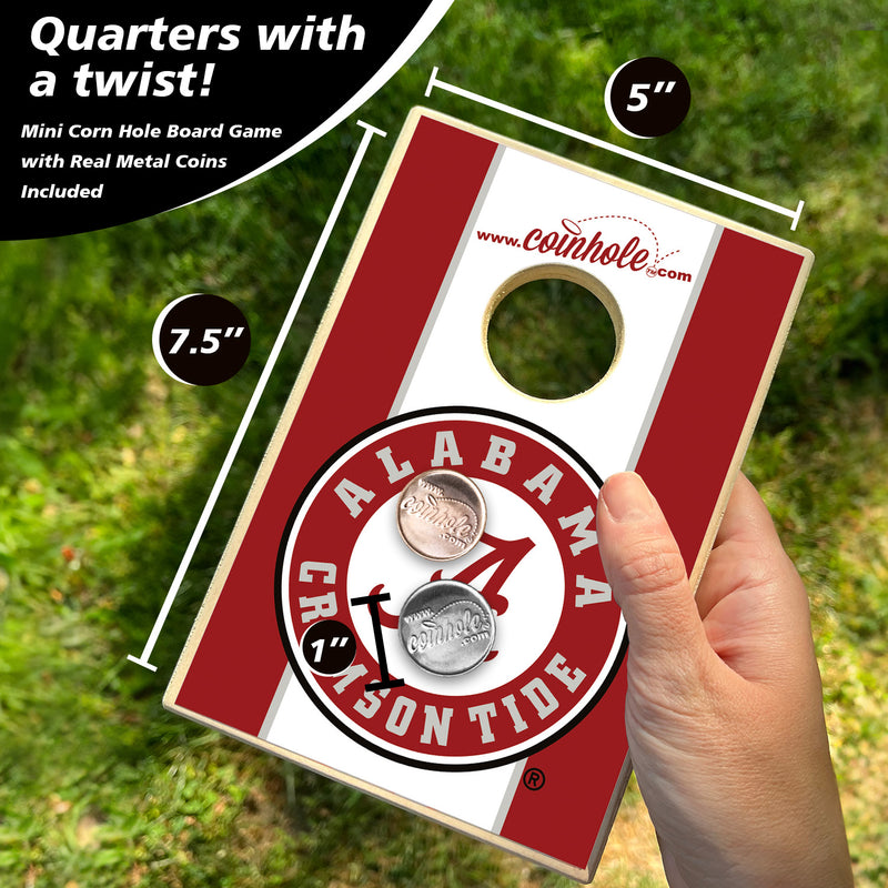 Alabama Crimson Tide Coinhole® Single Board