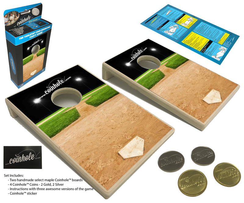 Baseball Coinhole® Tabletop Game Set