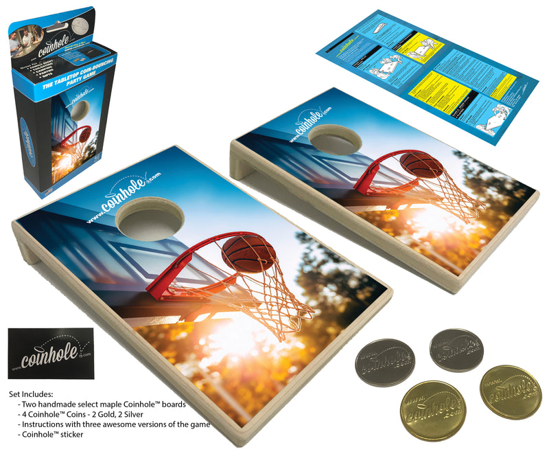 Basketball Hoop Coinhole® Game Set