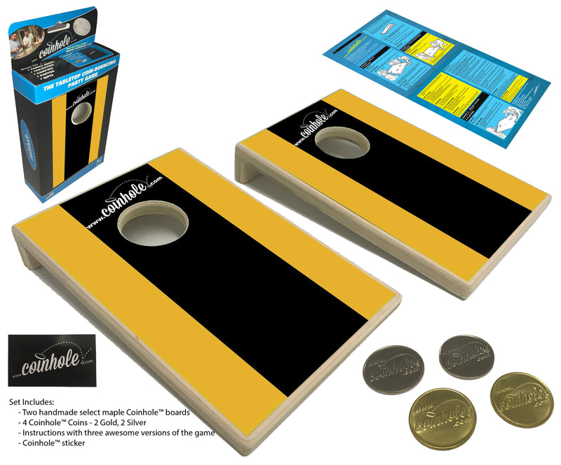 Black and Gold Coinhole® Game Set