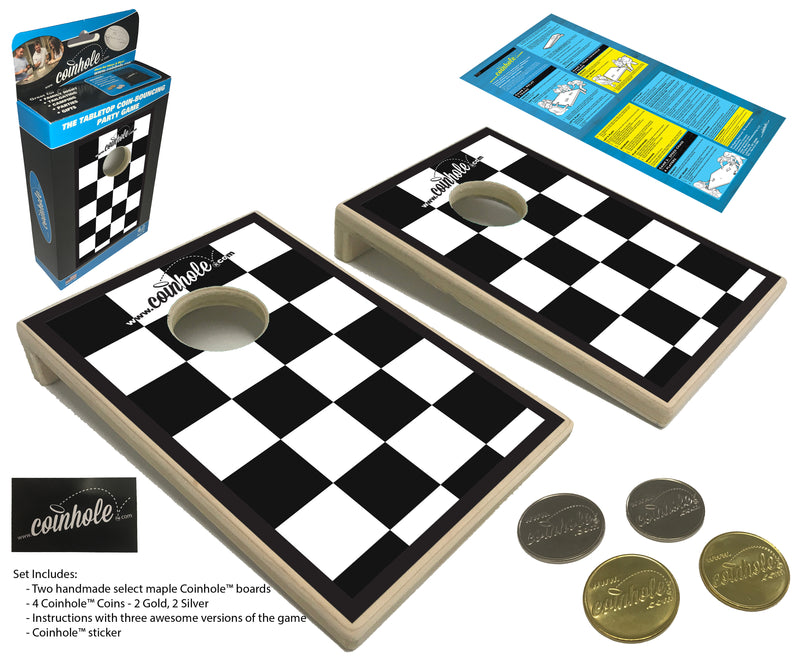 Checker Coinhole® Tabletop Game Set